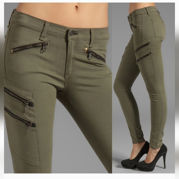 Rag & Bone Zipper Army Green Lariat Jeans Size 28 - Picture 2 of 15